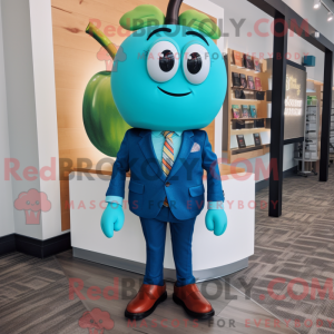 Turkis æble maskot kostume...