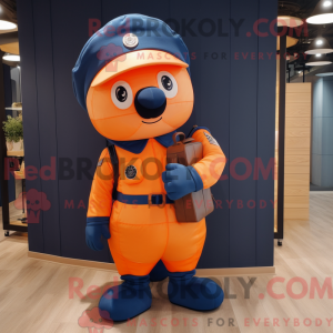 Orange Navy Soldier mascot...