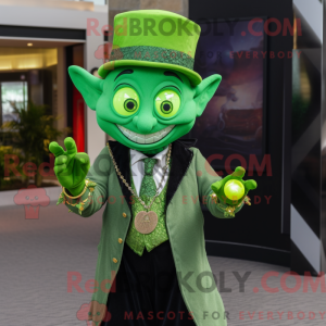 Lime Green Magician mascot...