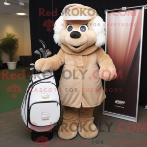 Beige Golf Bag maskot...