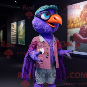 Lilla Macaw maskot kostume...