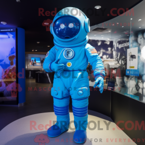 Mascotte d astronaute bleu...