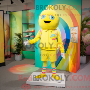 Lemon Yellow Rainbow mascot...