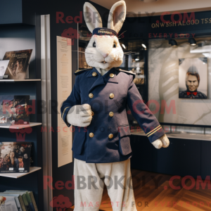 Navy Wild Rabbit mascot...