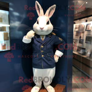 Navy Wild Rabbit mascot...