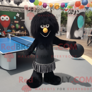 Sort bordtennisbord maskot...