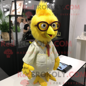Gul kylling maskot kostume...