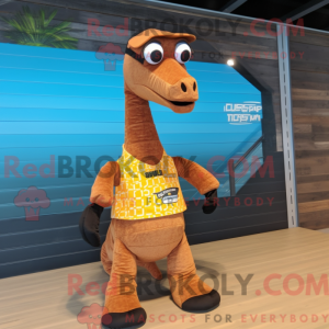 Rust Brachiosaurus mascot...