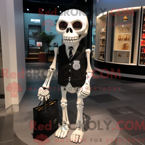 White Skull maskot drakt...
