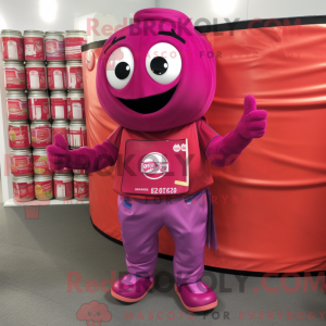 Magenta Soda Can mascot...