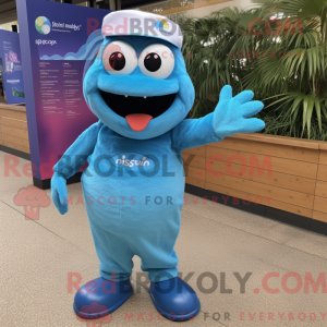 Figura de máscara azul de...