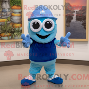 Blue Aglet mascot costume...