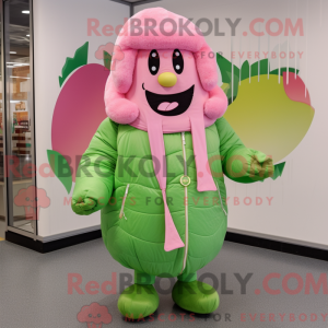 Pink Green Bean mascot...