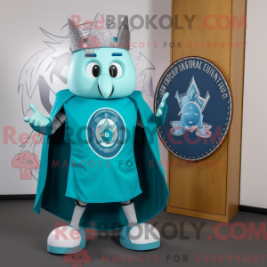 Teal Celtic Shield mascot...