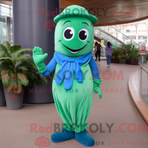 Blue Green Bean mascot...