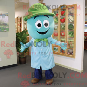 Blue Green Bean mascot...