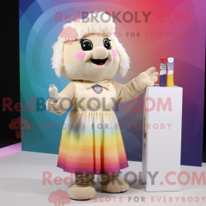 Beige Rainbow mascot...