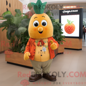 Tan Mango mascot costume...