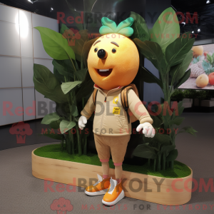 Tan Mango mascot costume...