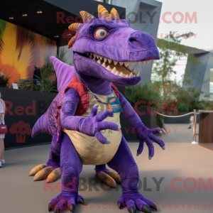 Purple Spinosaurus mascot...