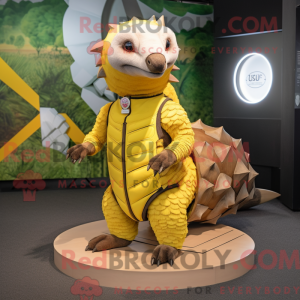 Yellow Pangolin mascot...