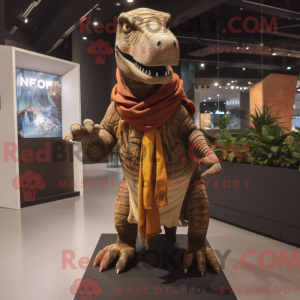 Brun Allosaurus maskot...