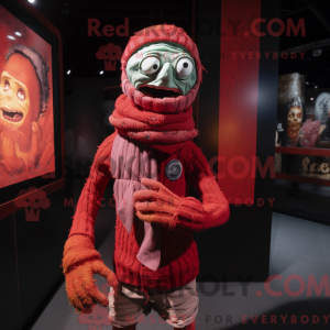 Red Zombie mascot costume...