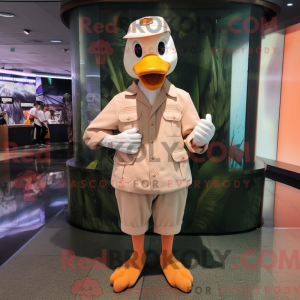 Peach Swans mascot costume...