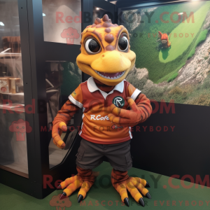 Rust Geckos mascot costume...