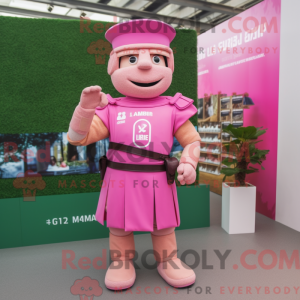 Pink Roman Soldier mascot...