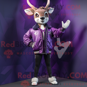 Purple Deer mascot costume...