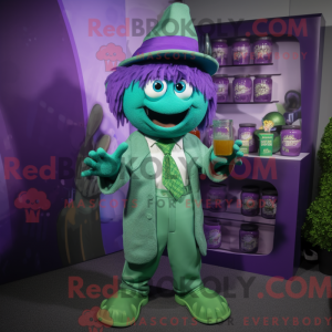 Purple Green Beer mascot...