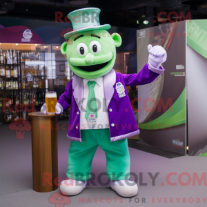 Purple Green Beer mascot...