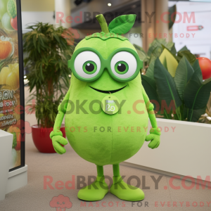 Lime Green Plum mascot...