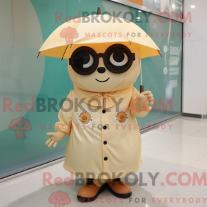 Beige Abrikos maskot...