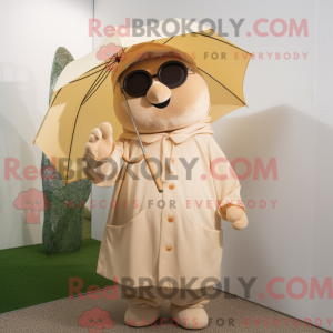 Beige Abrikos maskot...