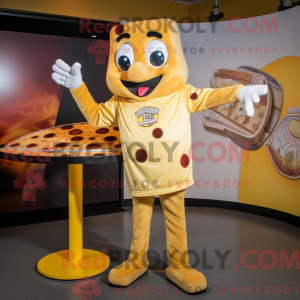 Gold Pizza Slice mascot...