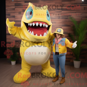 Citrongul Megalodon maskot...