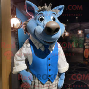 Blue Wild Boar mascot...