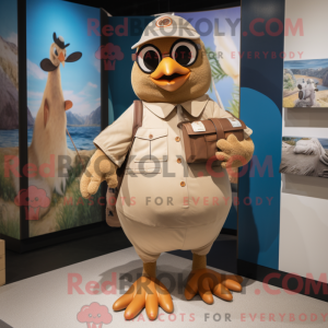 Tan Dove mascot costume...