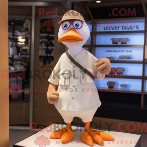 Tan Dove mascot costume...