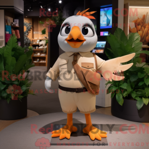 Tan Dove maskot kostume...