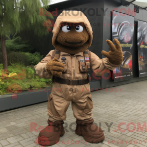 Brown Para Commando mascot...