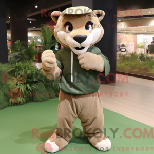 Olive Puma mascot costume...