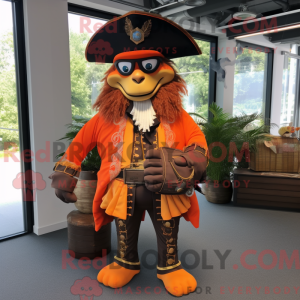 Orange Pirate mascot...