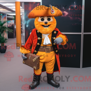 Orange Pirate mascot...