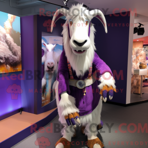 Purple Goat mascot costume...