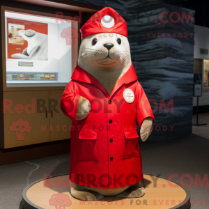 Red Seal-maskotdraktfigur...