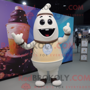 Cream Ice Cream Cone mascot...