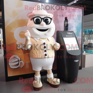 Cream Ice Cream Cone mascot...